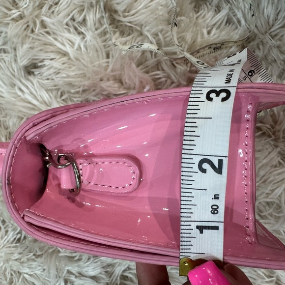 Pink Bow Barbiecore Accent Mini Handbag hot pink rhinestone bow crossbody - Picture 3 of 8